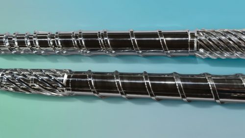 PVC收縮膜擠出機(jī)雙合金機(jī)筒加雙合金螺桿加鍍硬鉻